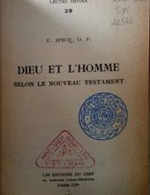 DIEU ET L'homme SELON LE NOUVEAU TESTAMENT